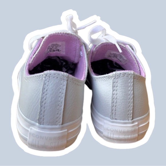 CONVERSE grey leather chuck taylor all star ox junior - Picture 7 of 9